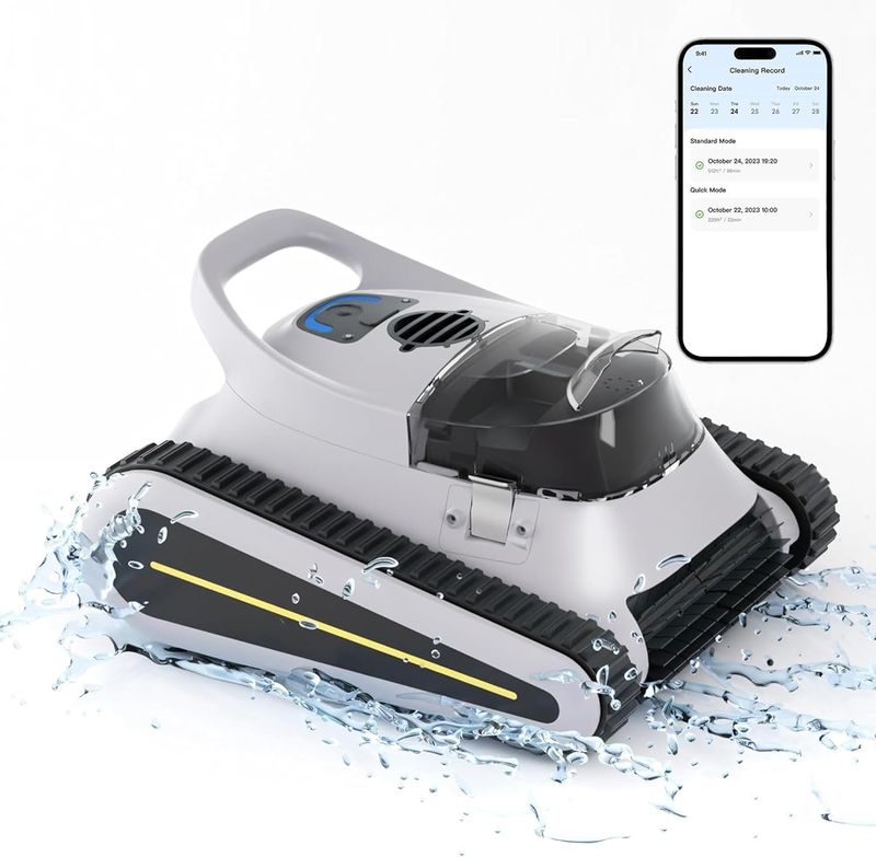 Robot Piscina Automatico Pulitore Senza Fili Potente Aspirazione 3in1 Fondo