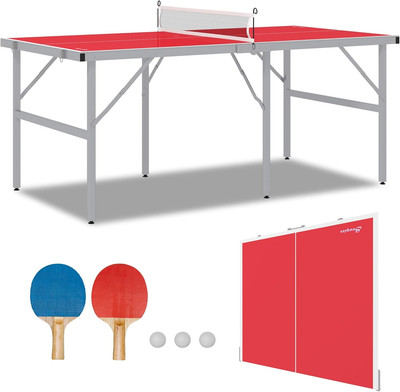 Mini Ping Pong Table Set for Outdoor and Indoor, Foldable Table Tennis Table wit
