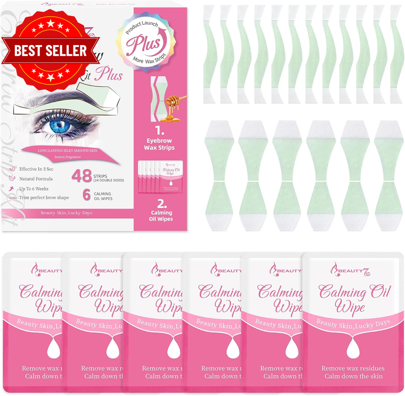 Hair Removal Eyebrow Wax Strips for Sensitive Skin Eyebrow Shaper Pre-Cut Natura