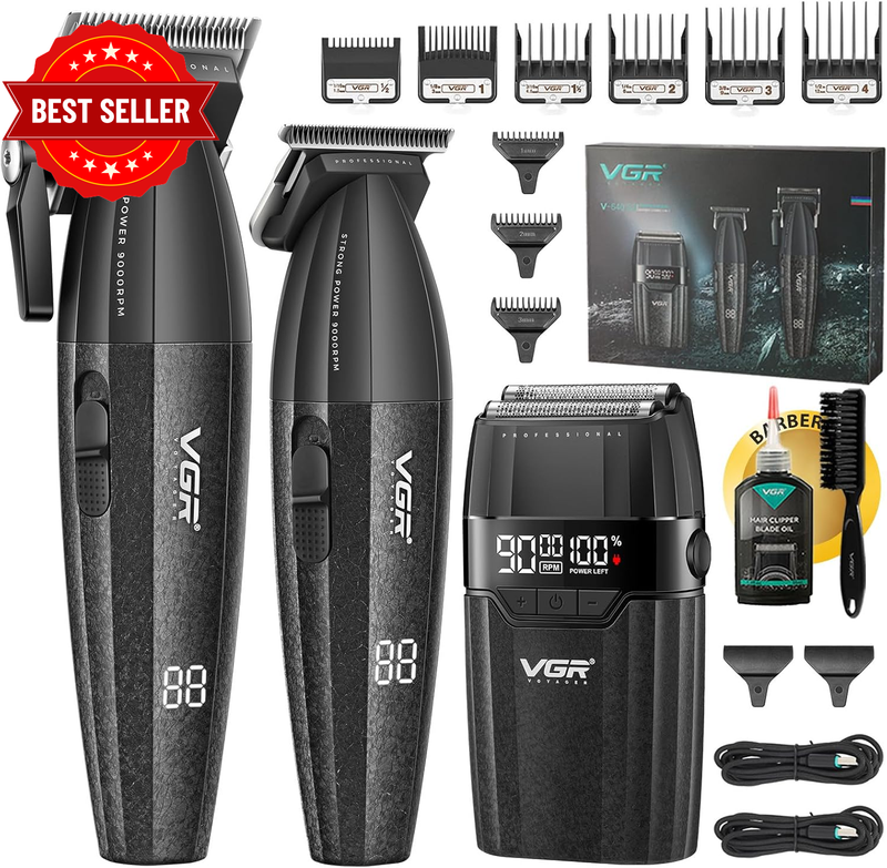 640S3 Professional 3 in 1 Hair Cutting Kit, 9000RPM Hair Clippers for Men Profes