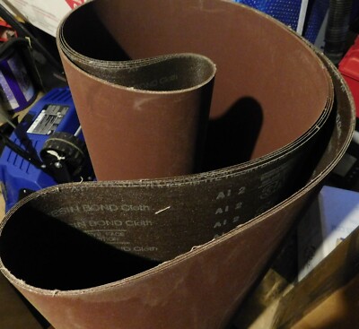 (1) 3M 353F 32'' x 103'' P400 Grit Resin Bond Sanding Belt XF-Weight 