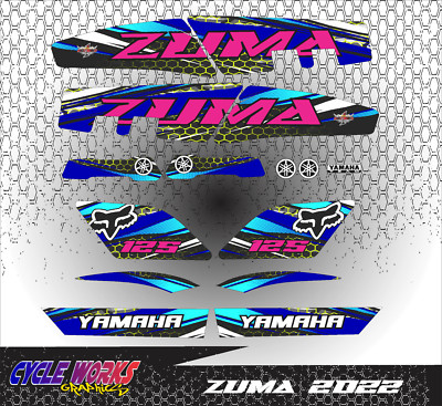 Zuma 125 BWS 125 YW125 Chuma Graphics Decals Stickers Kits For 2022 - 2024 YM3