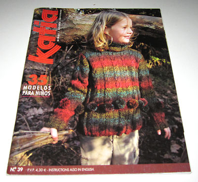 KATIA F/W CHILDRENS knitting yarn pattern book #39 with 35 Designs