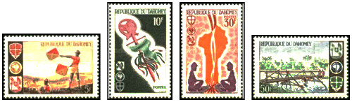 Timbres Scoutisme Dahomey 242/245 ** (67292dv)