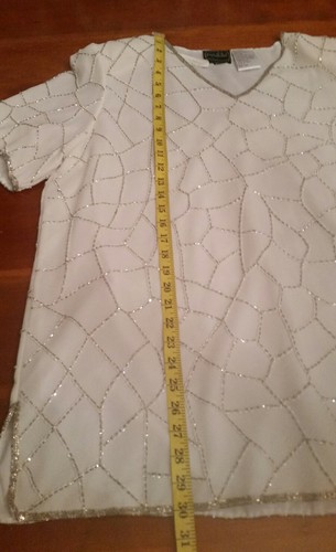 NWT SZ 20 Jean For Joseph LeBon Sequined Blouse Free Shipping arrives in 2/3 Day