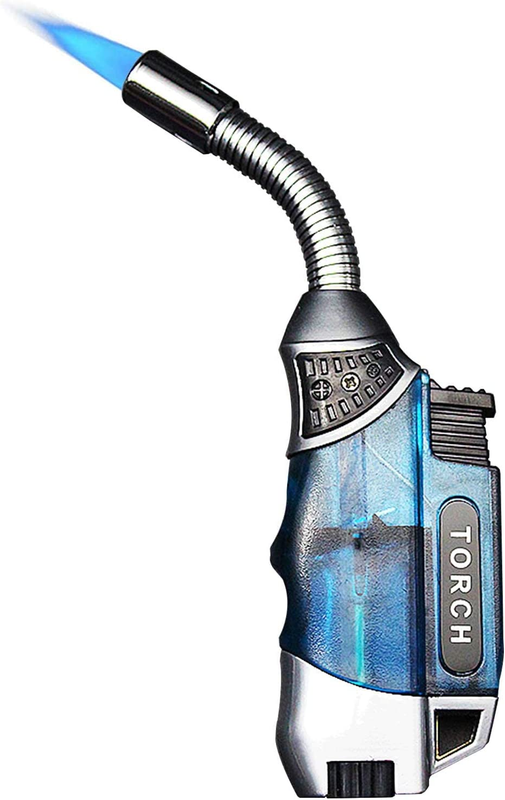Torch Lighters, Butane Lighter with 360&deg; Flexible Neck and Visible Window, Refil