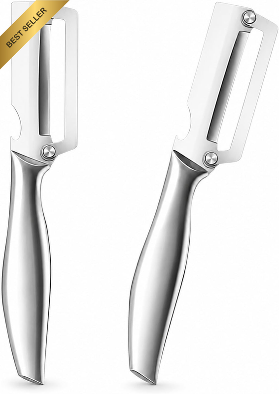 2-In-1 Stainless Steel Heavy-Duty Fruit & Vegetable Peeler