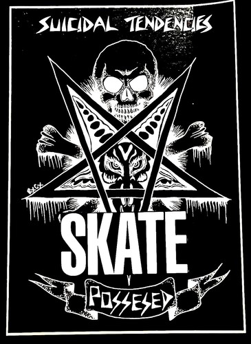 Vintage 1980s Suicidal Tendencies Skate Possessed Sticker