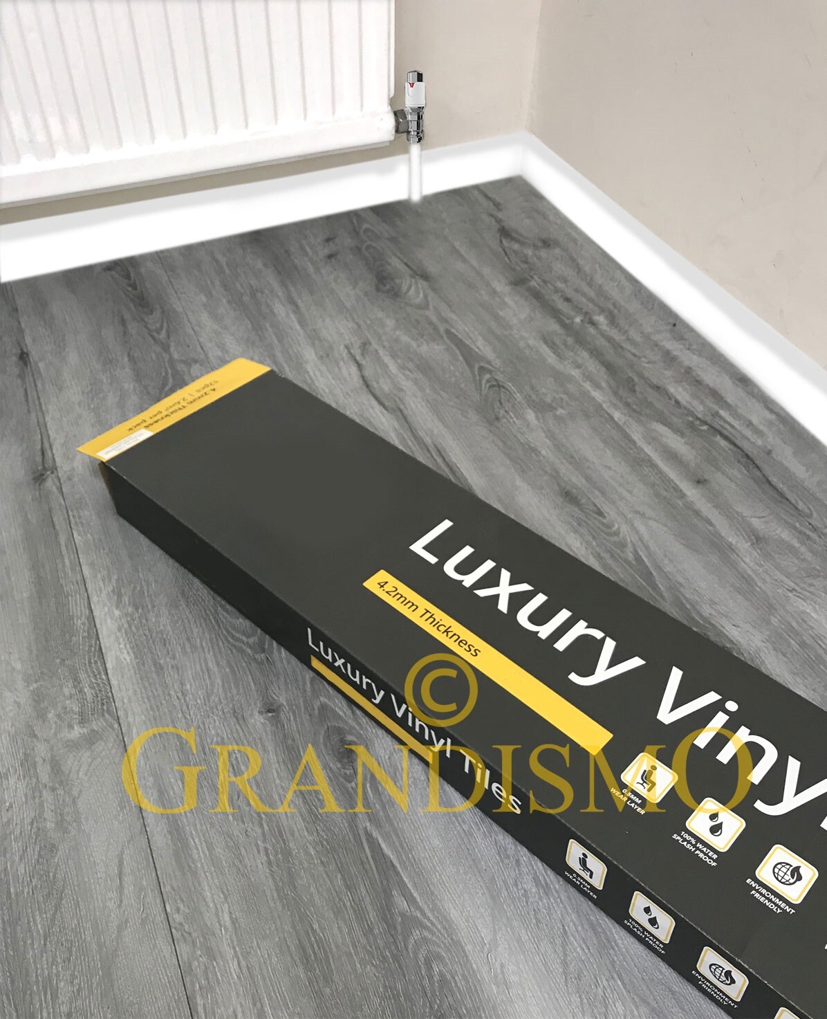LVT Luxury Click Vinyl Flooring 100 Waterproof Bathroom Grey Planks Oak eBay