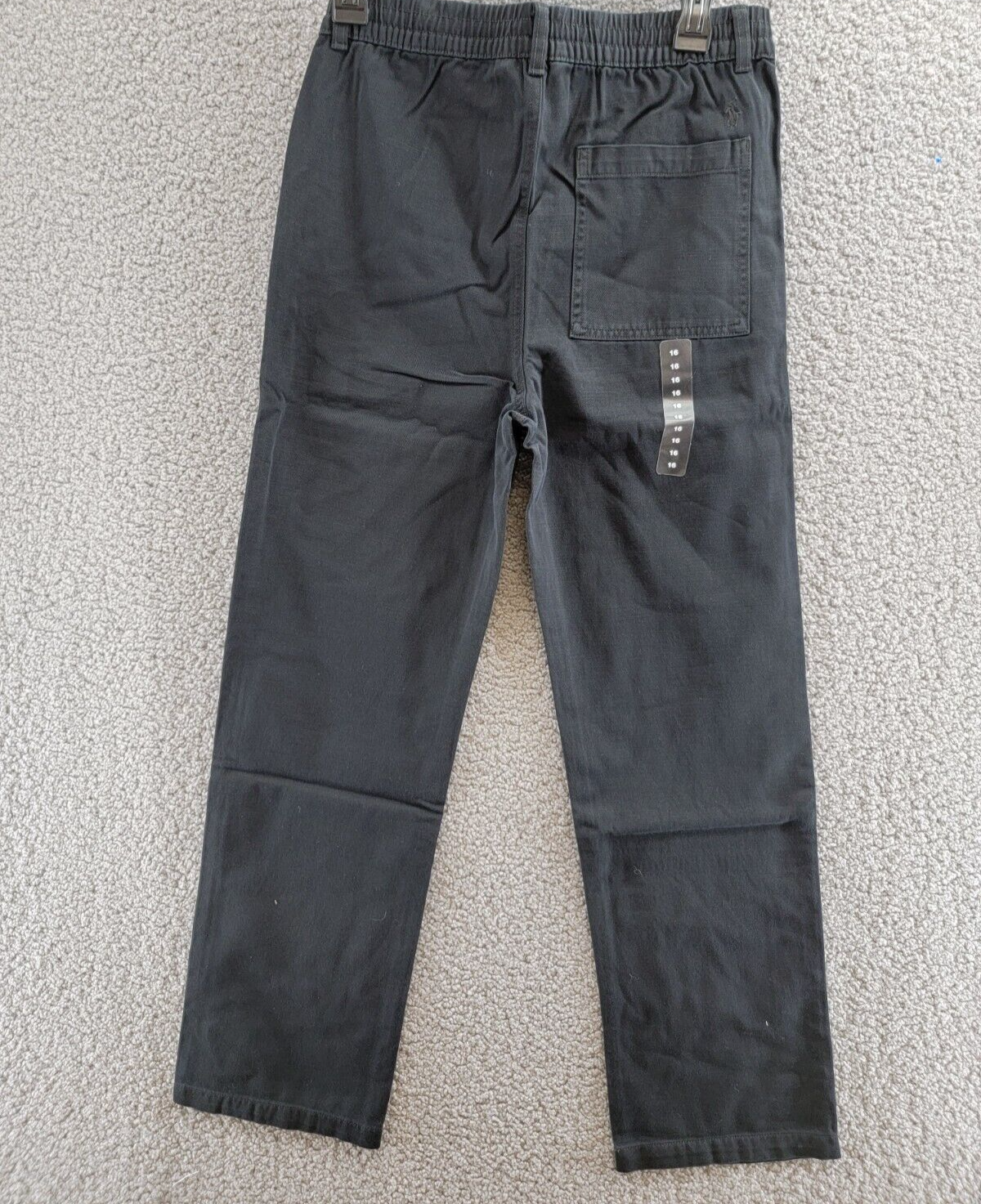 Polo Ralph Lauren Chino Drawstring Pants Big Boys 16 Polo Black Button Closure - Picture 9 of 20