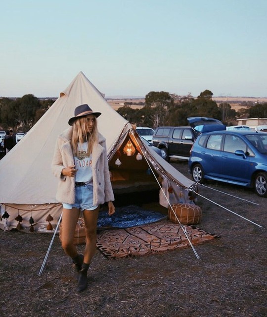 4.5M Canvas Glamping Bell Tent | Camping & Hiking ...