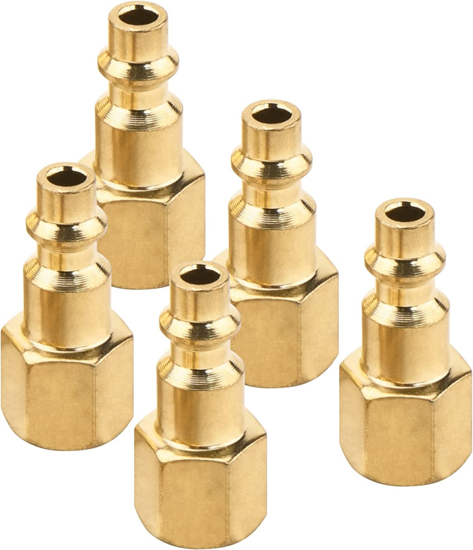 5 Pieces 1/4" Air Hose Fittings Quick Connect Female Air Coupler Plug Kit Tool