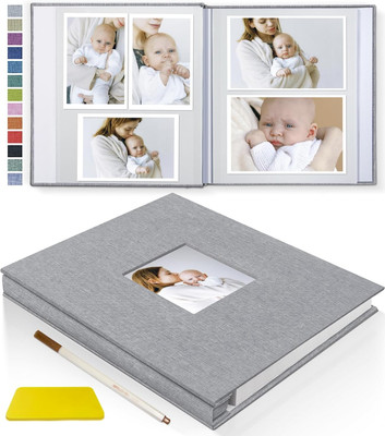 Photo Album Self Adhesive with Picture Display Window,40 Pages DIY Baby Memory B