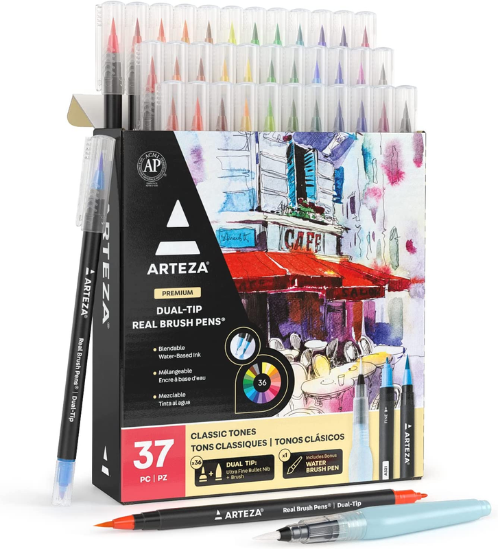 With Flexible Nylon Brush Tips,