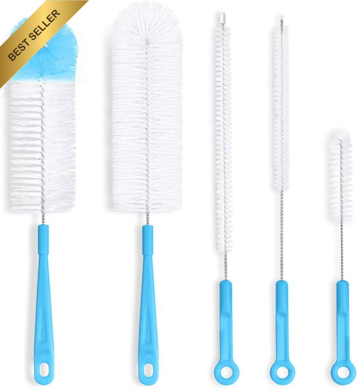 Bottle Brush Cleaner 5 Pack Utility Bottle Cleaning Brush Set Long Handle Thin S