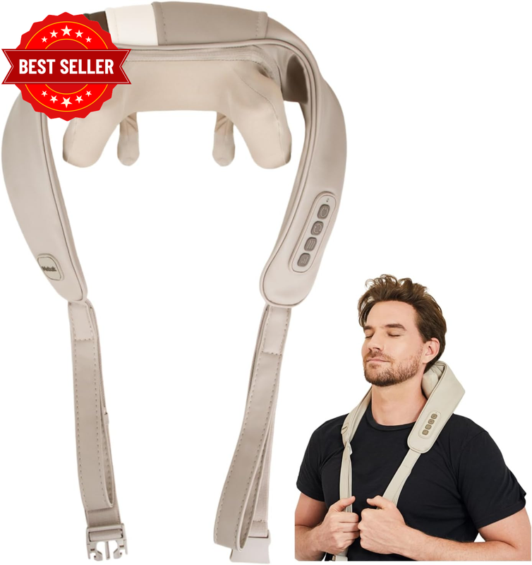 N1 Neck and Shoulder Massager with Heat Therapy - Deep Tissue Kneading Massage P