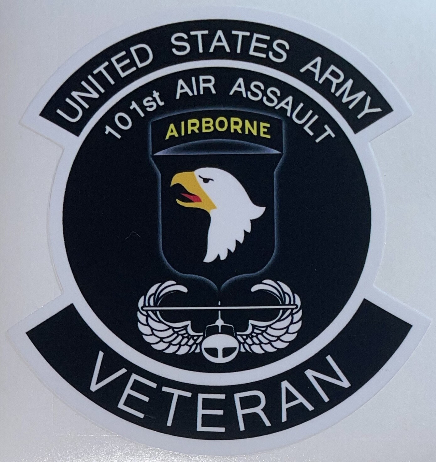US Army 101st Airborne Division Air Assault Veteran Sticker Waterproof D4