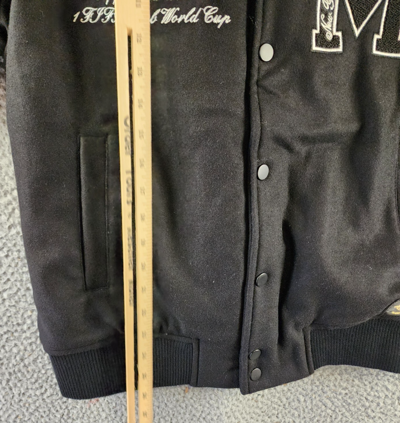 AC Milan Coach Jacket Men's M Black Full Front Button Closure With Side Pockets - Picture 11 of 14