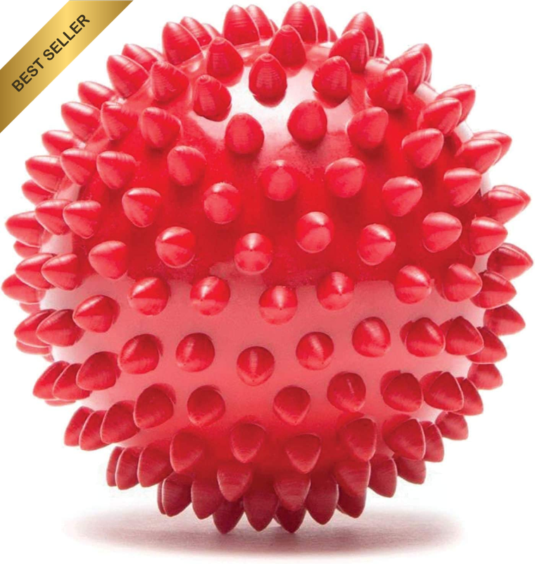 Spiky Massage Ball 7.5CM Foot Back Deep Tissue Trigger Point Relief Red