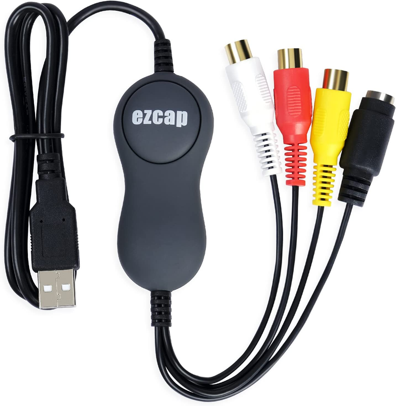 USB 2.0 Video Capture Card, VHS/VCR to Digital Converter, Digitize Analog Video