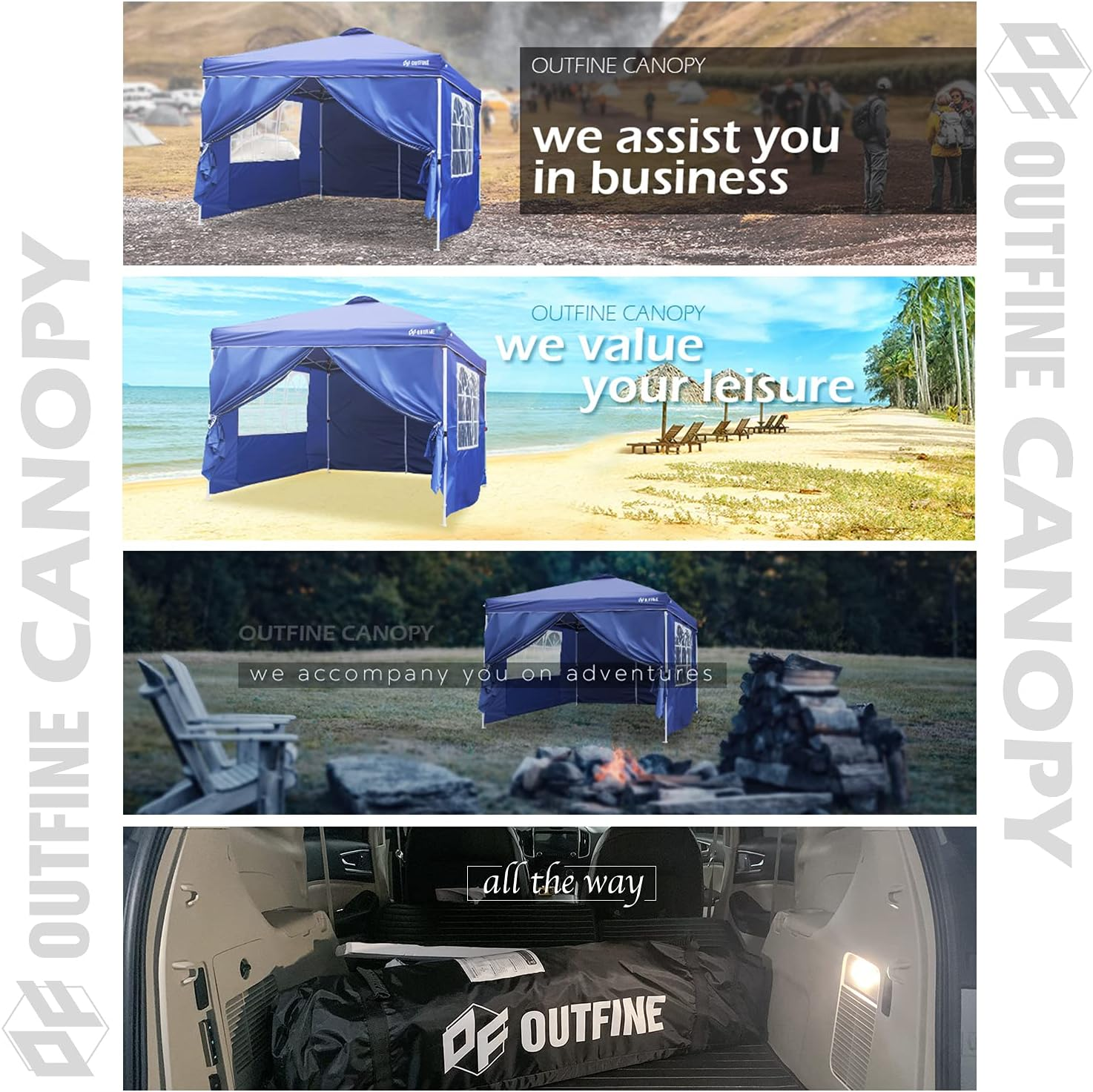 Patio Canopy 10'x10' Pop Up Commercial Instant Gazebo Tent, Outdoor Party