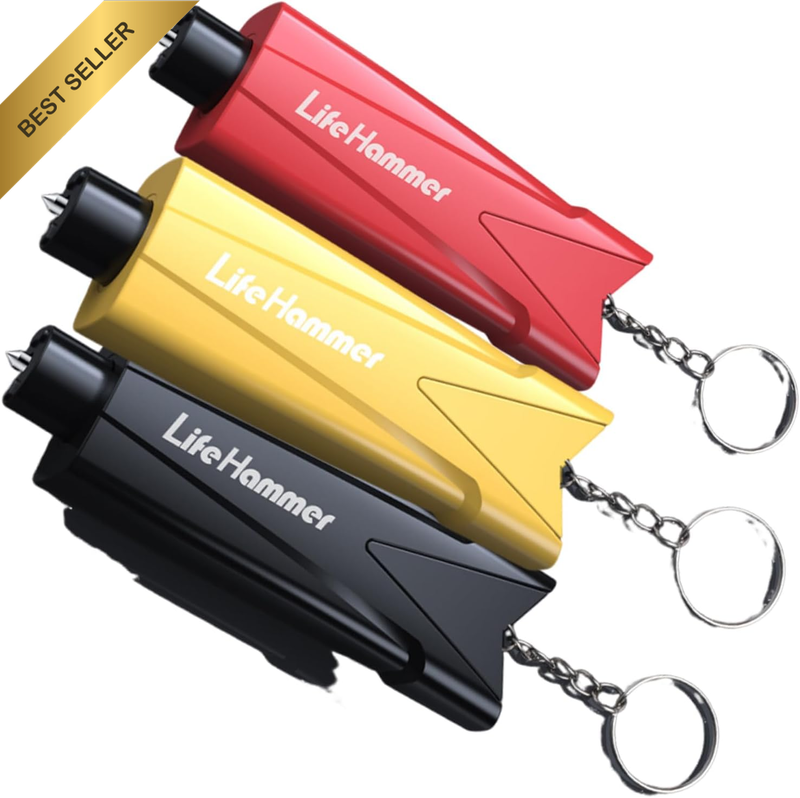 Window Breaker Seatbelt Cutter,Mini Glass Breaker, 3 Pack Car Escape Tool for La