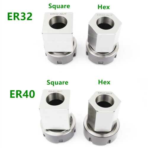 ER-32 ER-40 Square Hex Collet Block Chuck Holder for CNC Lathe Engraving Machine