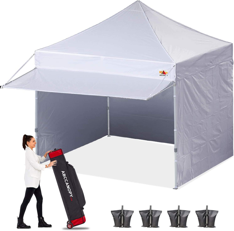 Tent With Awning And Sidewalls 10x10 Market -series, White