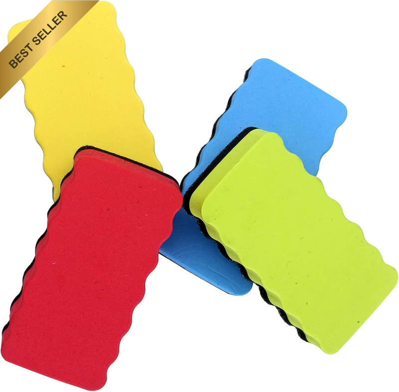 4 Pack Magnetic White Board Eraser for Home, School and Office - 4 X 2.3 X 0.8 I