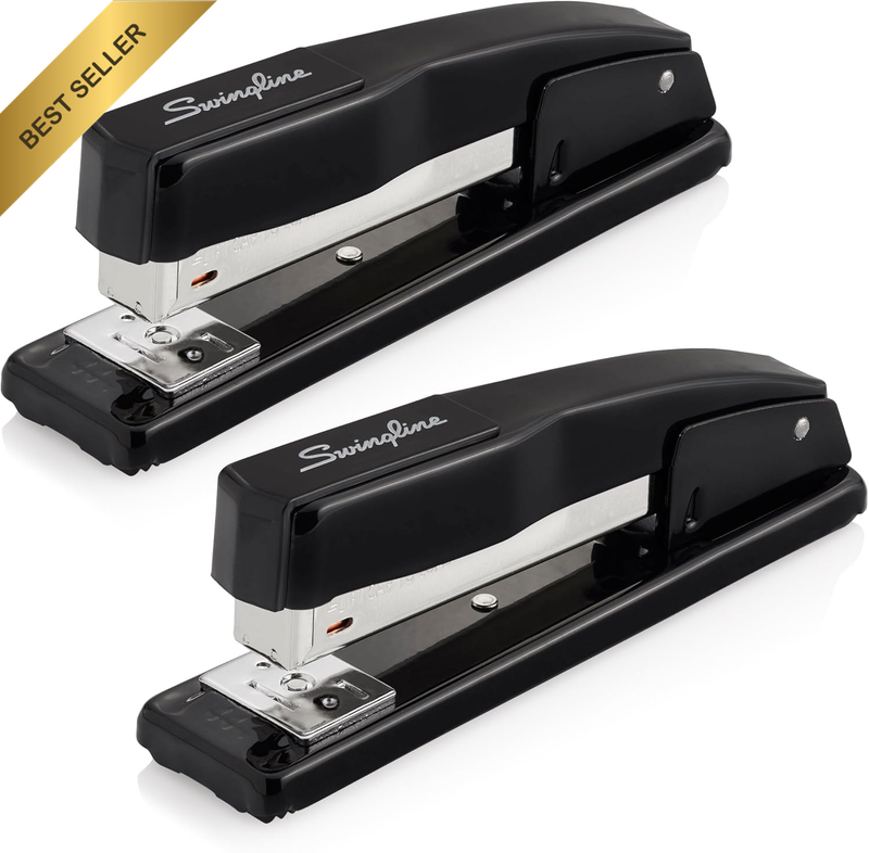 Commercial Stapler, 20 Sheet Capacity, Jam Free, Metal, 2 Pack, Black (44401AZ)