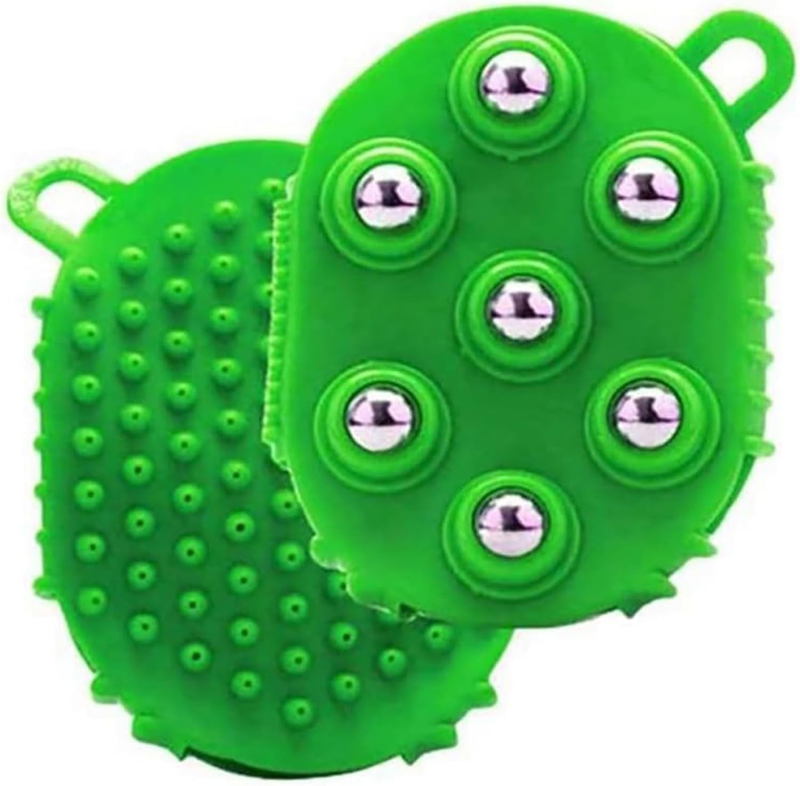 Lymphatic Drainage Gloves, Lymphatic Massage with 7 360° Rotating Metal Balls, F