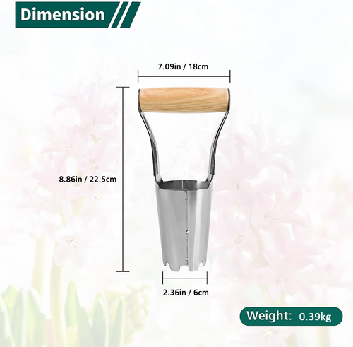 Berry&Bird Garden Bulb Planter 4in, 6in Depth Mark Digging Transplanter Tool