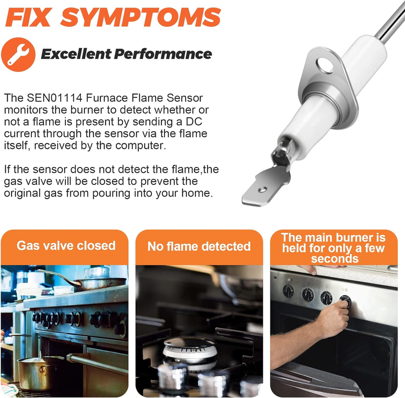 2 Pack SEN01114 SEN0491 Furnace Flame Sensor by  - Replacement for Trane XR80 XR