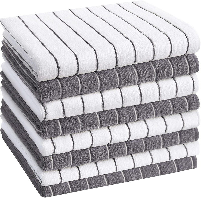 KITCHEN Microfiber Kitchen Towels, Stripe Designed, Super Soft and Absorbent Dis