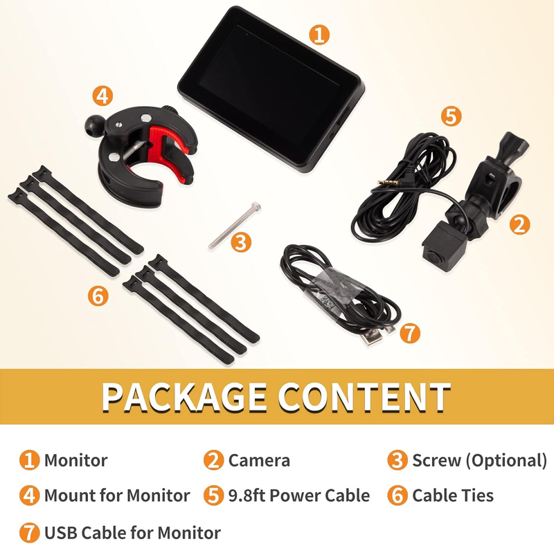 Bike Camera Rechargeable Battery 360 Rotation - 3 Mins Easy Install Handlebar Bi