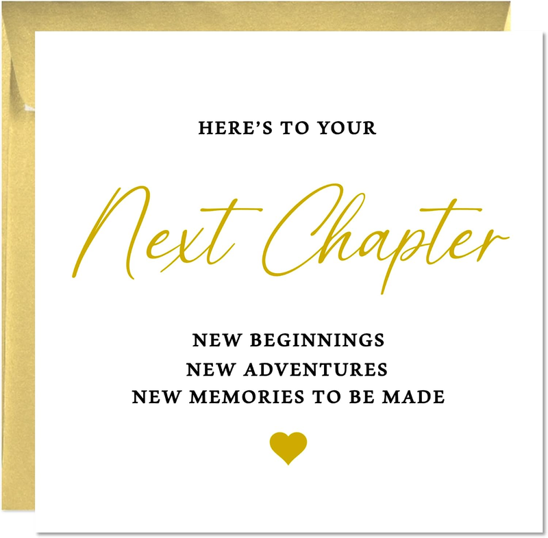 - Congratulations Next Chapter Card - Moving, Leaving or New Job Card for Him or