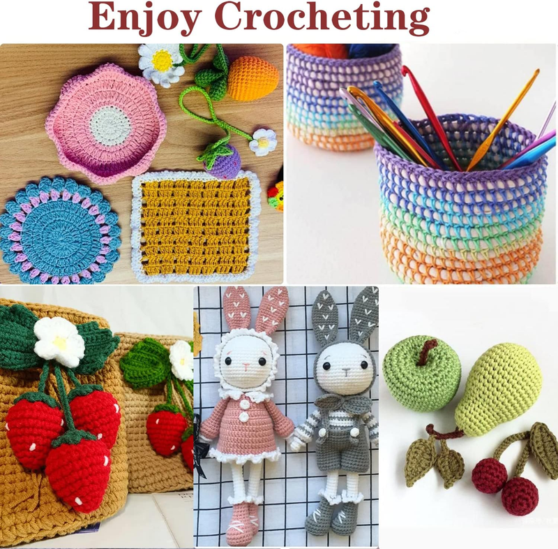58 PC Crochet Kit for Beginners Knitting & Crochet Supplies,Premium Crocheting K