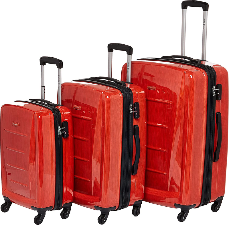 With Spinner Wheels, Orange, 3-piece Set (