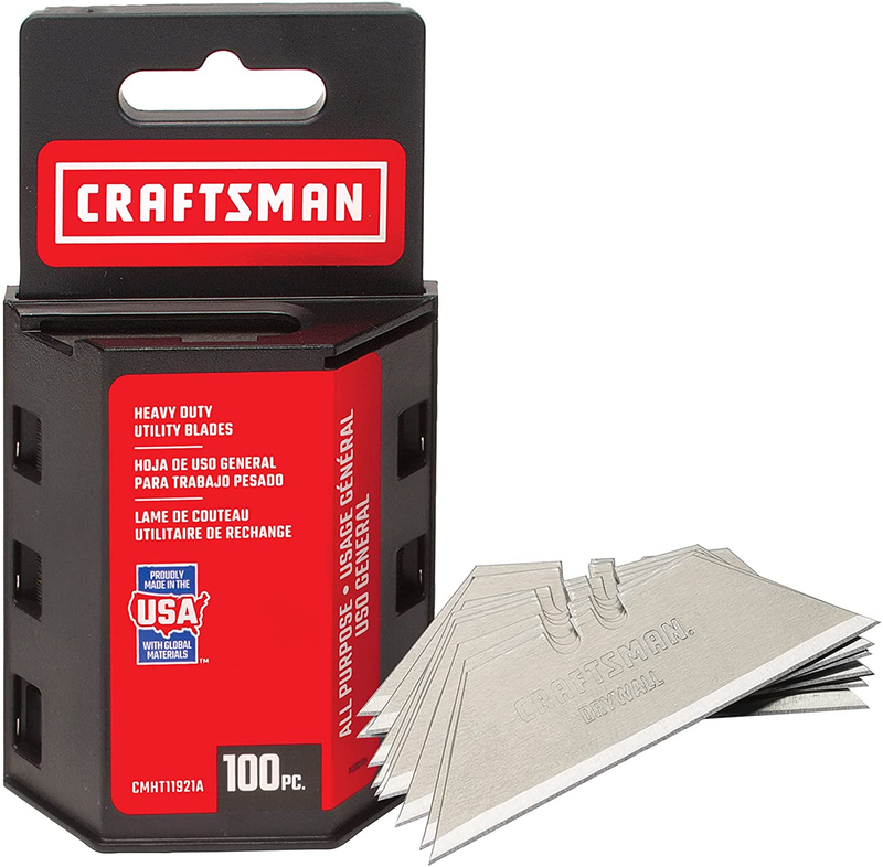 Blades 100 Pack, For Drywall, Leather, Rubber Cmht11921a