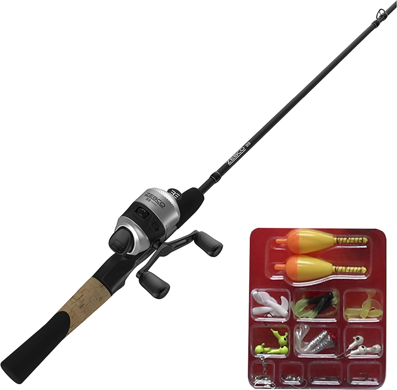 Zebco 33 Micro Spincast Reel and 2-Piece Fishing Rod Combo, 