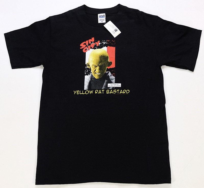 Rare VTG ANVIL Sin City Yellow Rat Bastard 2005 Film Promo T