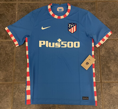 NIKE 2021-22 Atletico Madrid 3RD Jersey - BLUE/WHITE/RED