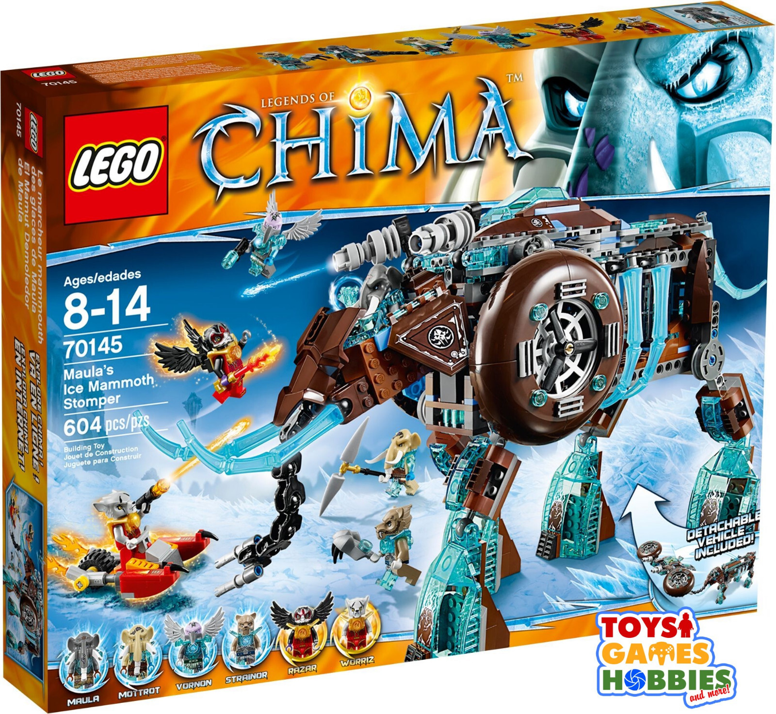 NEW* LEGO Legends of Chima Maula's Ice Mammoth Stomper 70145