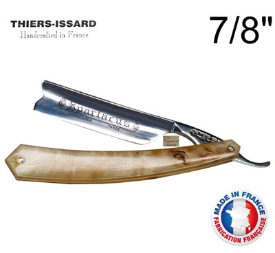 Thiers Issard 188 Spartacus 7/8'' Extra Hollow Ground Straight Razor Horn France