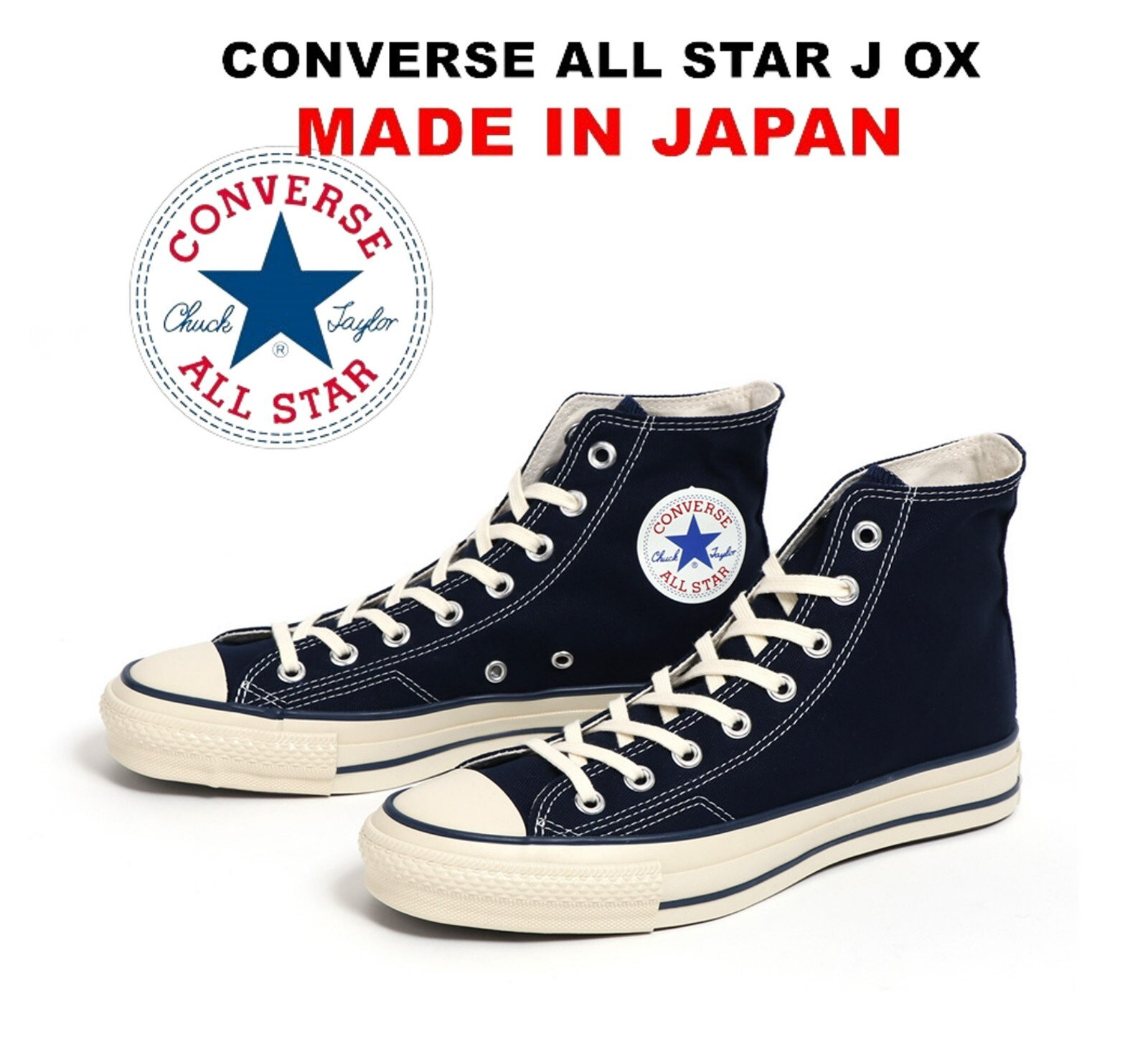 Converse Canvas All Star J 80s Hi Navy Made in Japan Limited Converse Canvas All Star J 80s Hi Navy Made in Japan Limited