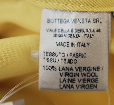 Pre-owned Bottega Veneta $2550 Authentic  Womens Wool Trench Coat Jacket 307691 9441 In Yellow