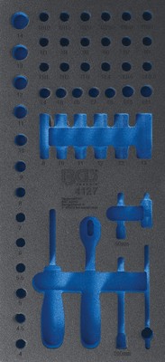 BGS Werkstattwageneinlage Weichschaumeinlage leer Steckschlüssel Satz Nüsse Bit