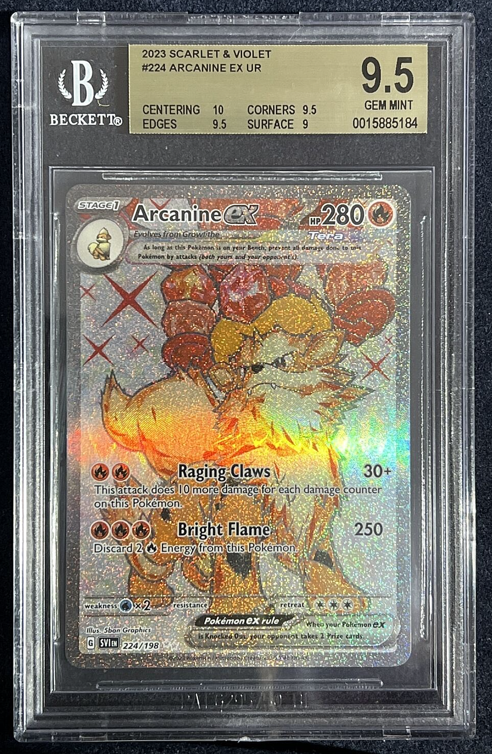 限定値下げ　Scarlet & Violet リザードンex a BGS9.5 BGS 9.5 ⭐️ Pokemon Iron Treads EX 058 Scarlet Violet Base
