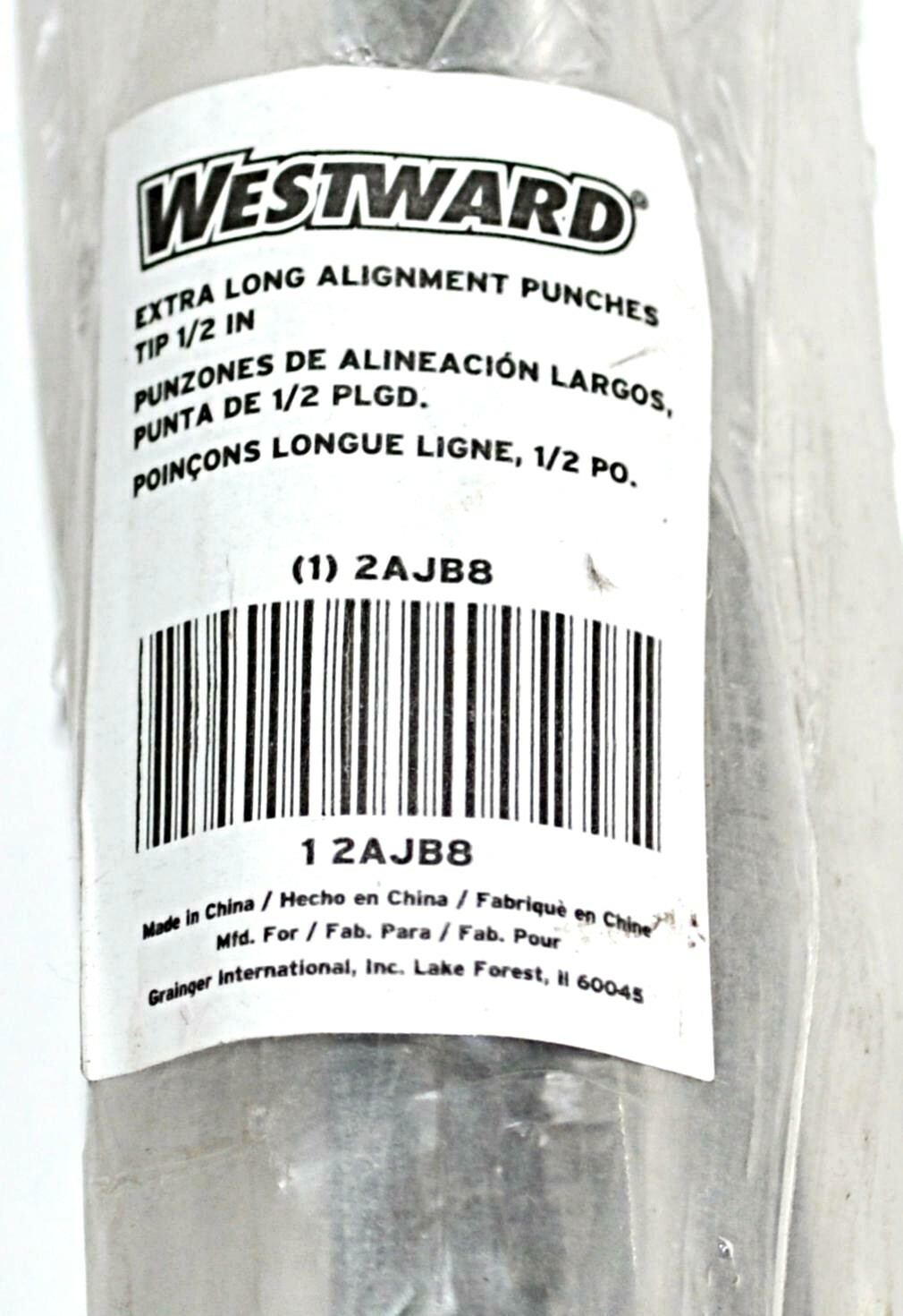 WESTWARD 2AJB8 Long Alignment Punch, ½” Tip, 18” Long - NEW