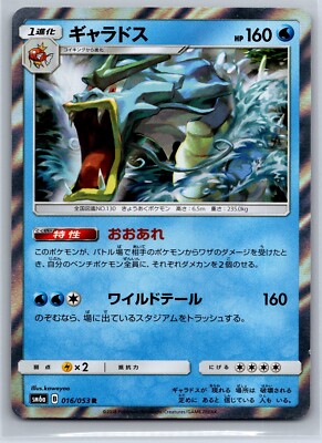 Gyarados - Dragon Storm SM6a 016/053 Holo Rare Japanese Pokemon Card NM